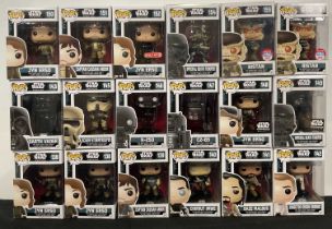 STAR WARS - A group of Star Wars Funko Pops to include: Jyn Erso #138 Black box x 2 Captain