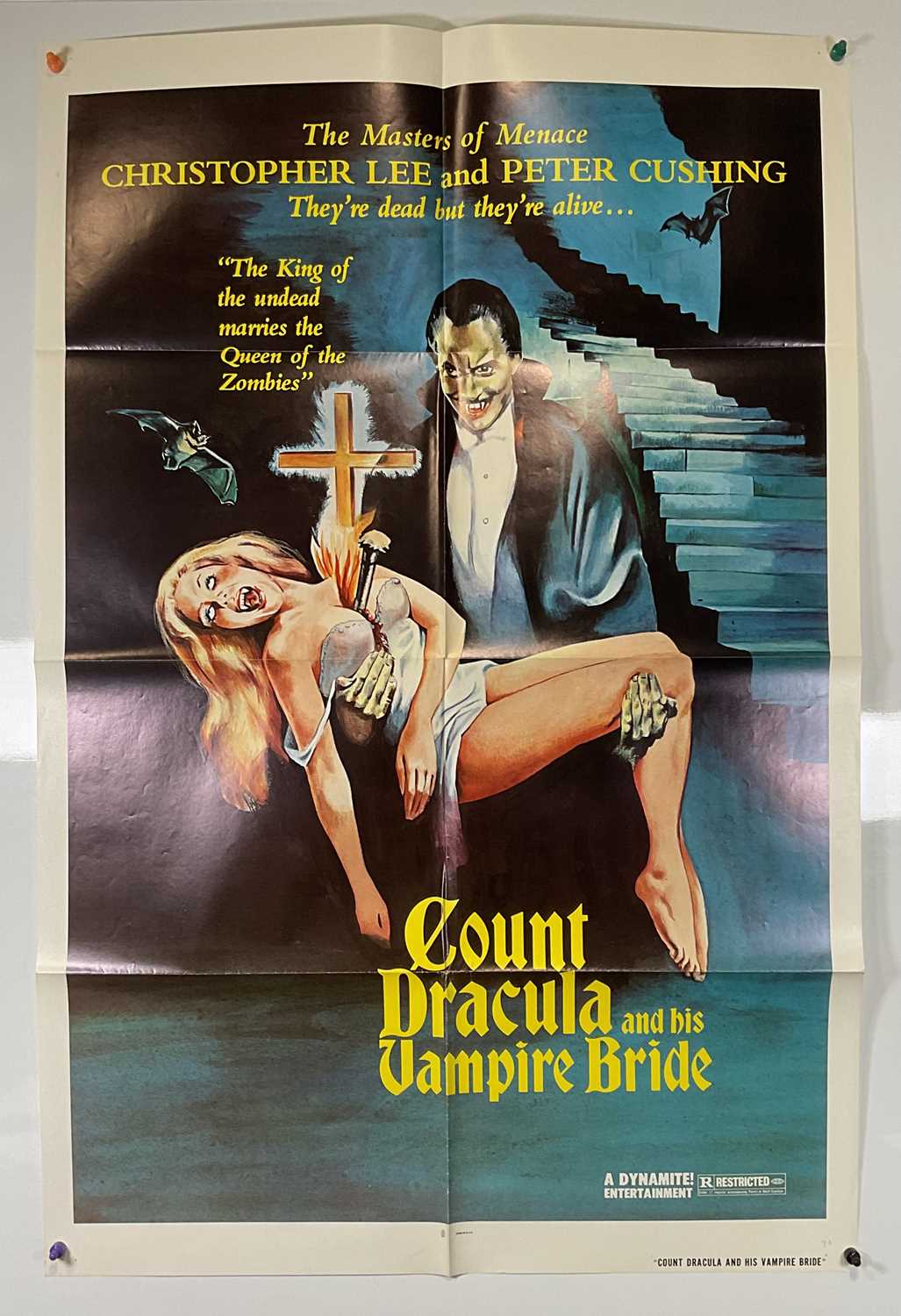 COUNT DRACULA AND HIS VAMPIRE BRIDE (1978) US one sheet movie poster, released in the UK
