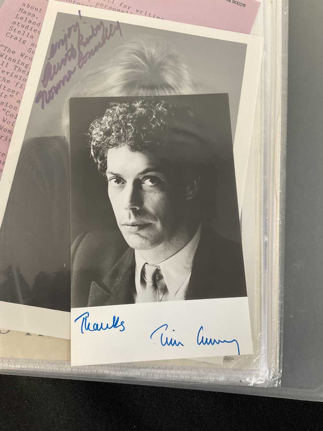 A folder containing 80+ celebrity autographs including sports stars, musicians, actors and TV - Image 2 of 7