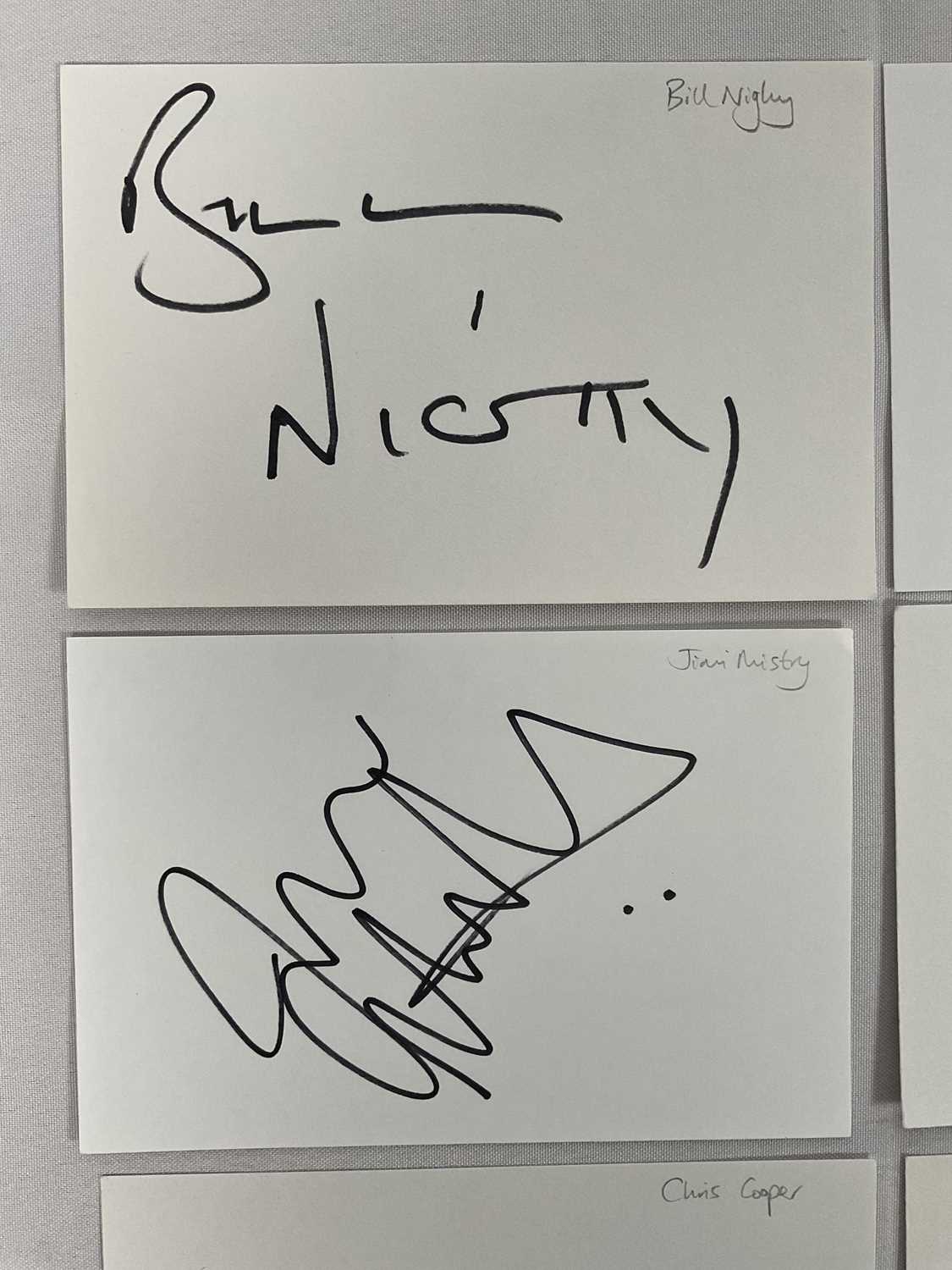 A large quantity of autograph cards signed by Hollywood actors to include RICHARD E GRANT, KEITH - Image 5 of 8