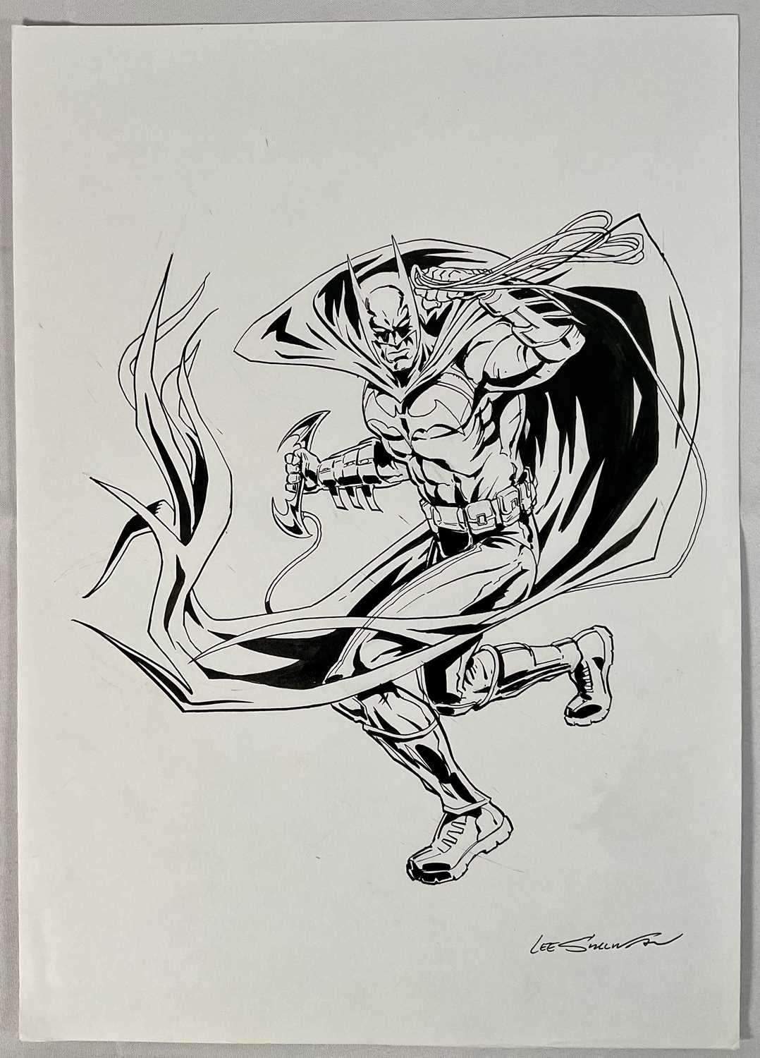 Original Comic Book artwork - Lee Sullivan concept artwork for BATMAN, featuring the caped