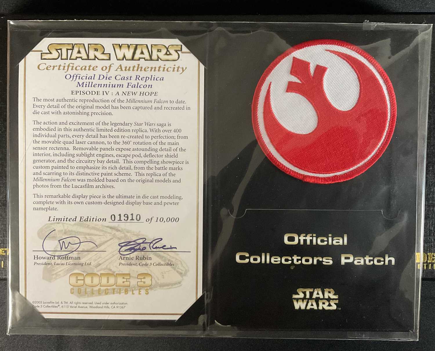 STAR WARS - A Code 3 Die Cast, hand-painted replica of the Millennium Falcon scale, limited - Image 11 of 12
