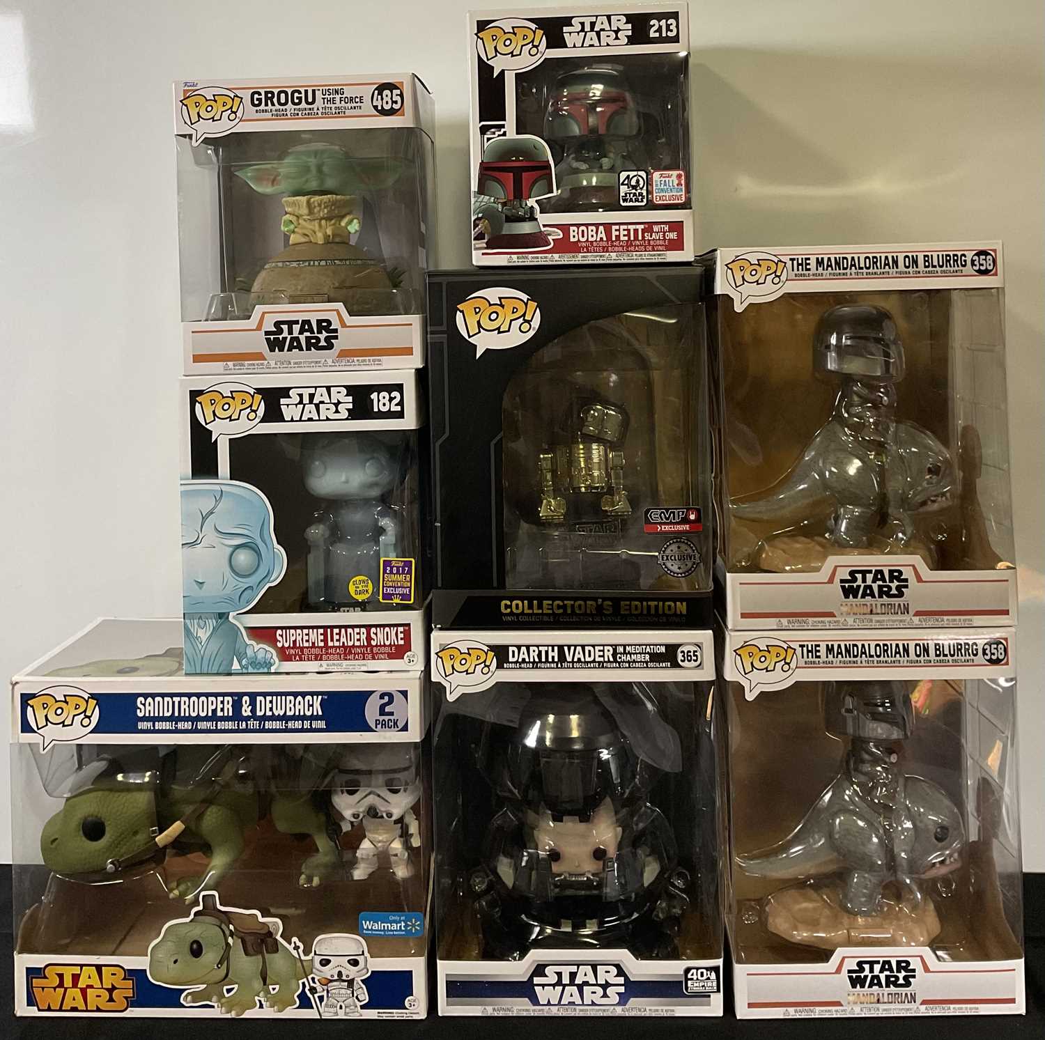 STAR WARS - A group of Star Wars Funko Pops to include Supreme Leader Snoke #182, Glow in the