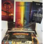 A group of STAR TREK movie posters to include STAR TREK (1980) French Grande / One panel poster, Bob