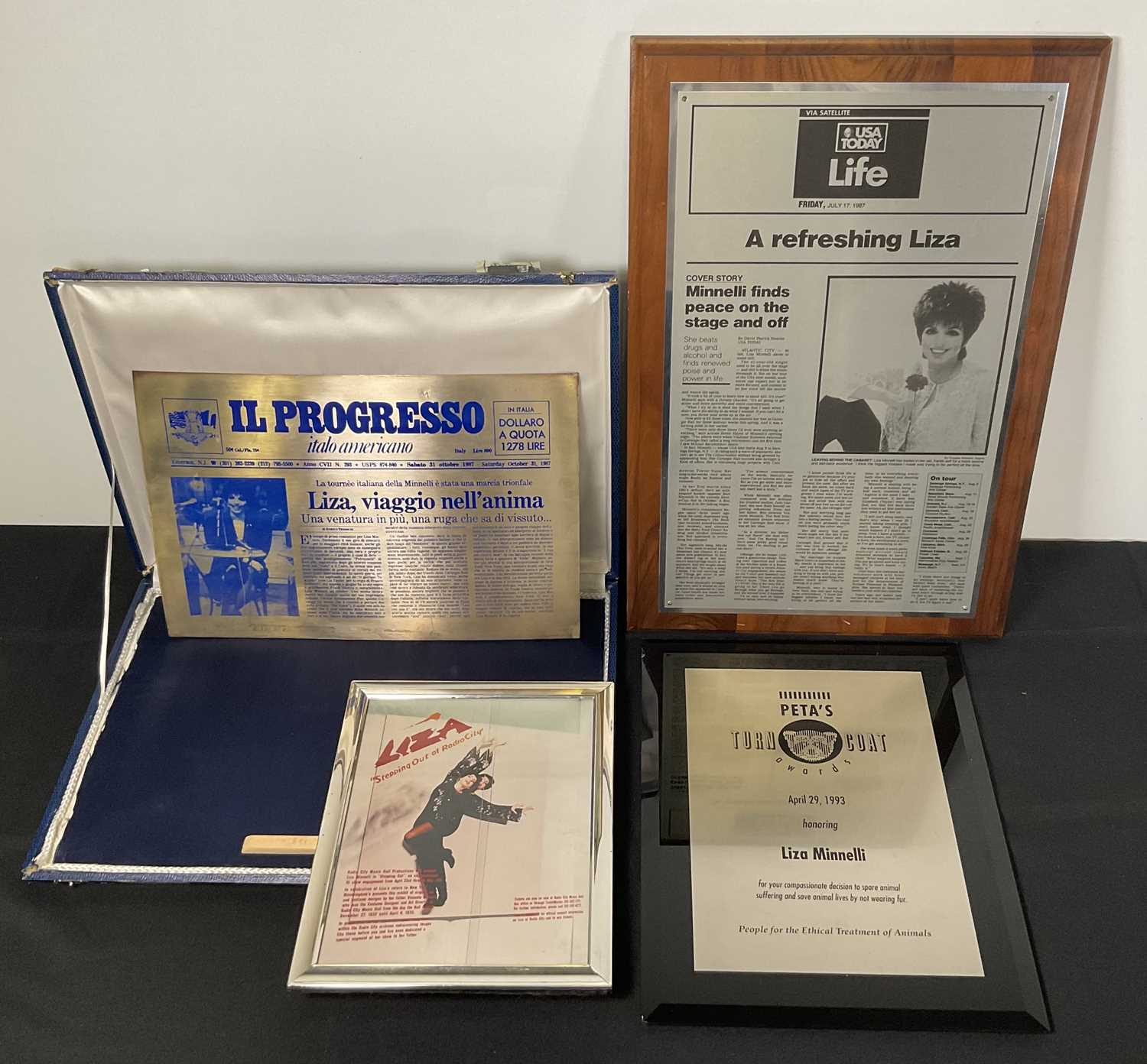 FROM THE ESTATE OF LIZA MINELLI - A group of 4 awards and Honours believed to be from the estate