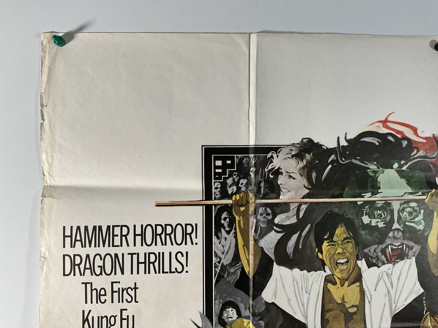 THE LEGEND OF THE SEVEN GOLDEN VAMPIRES (1974) UK Quad film poster, Hammer Horror starring Peter - Image 5 of 6