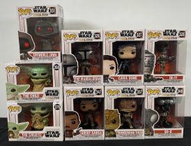 STAR WARS - A group of Funko Pops relating to The Mandalorian to include The Madalorian #326 white