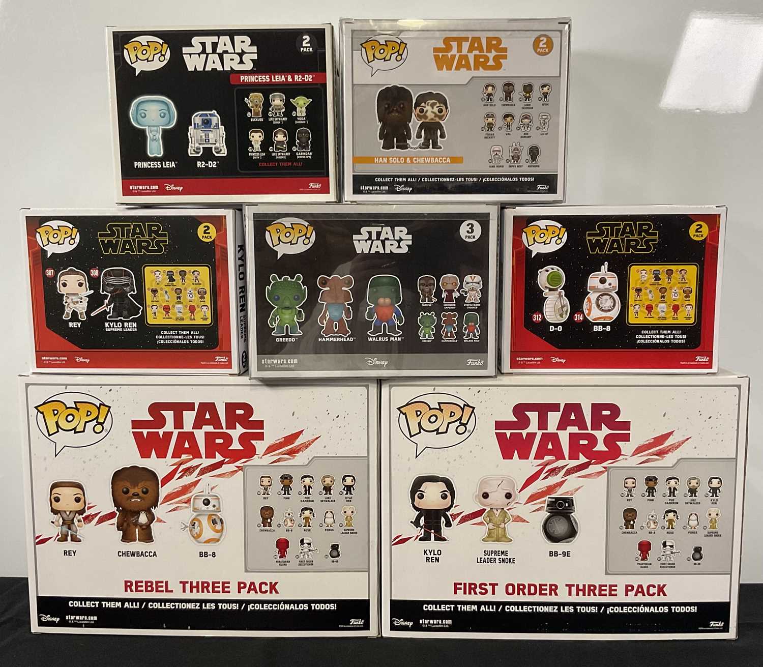 STAR WARS - A group of Star Wars Funko Pop multi packs comprising of Princess Leia & R2-D2, 2 - Bild 2 aus 4