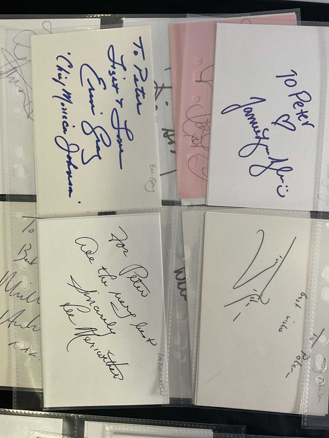 A large quantity of signed autograph cards by various, mostly British celebrities including JOHN - Image 5 of 6