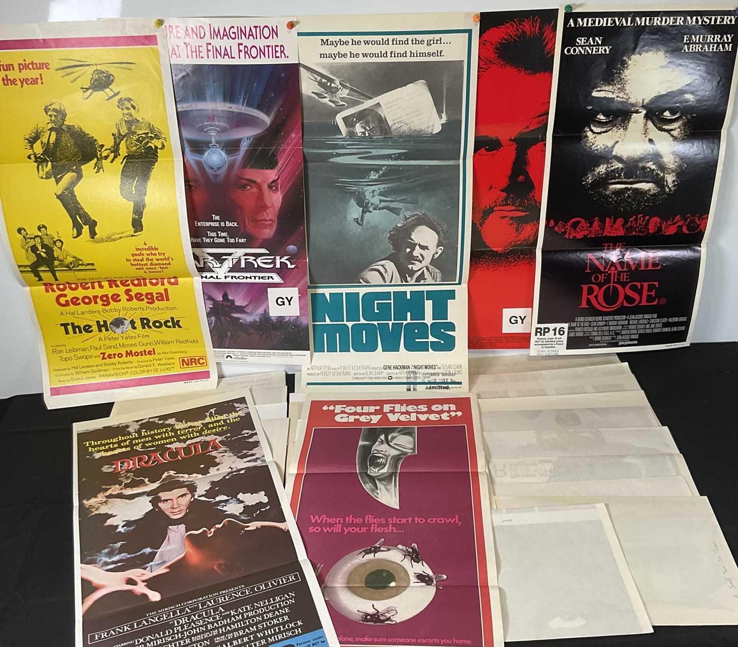 A collection of 28 Australian Daybill movie posters to include DRACULA, STAR TREK V, NIGHT MOVES,