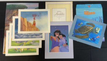 A group of three Disney Store Exclusive lithographs comprising of ALADDIN, FINDING NEMO (double-