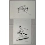 Original Comic Book artwork - A pair of Lee Sullivan concept drawings for Gerry Anderson's