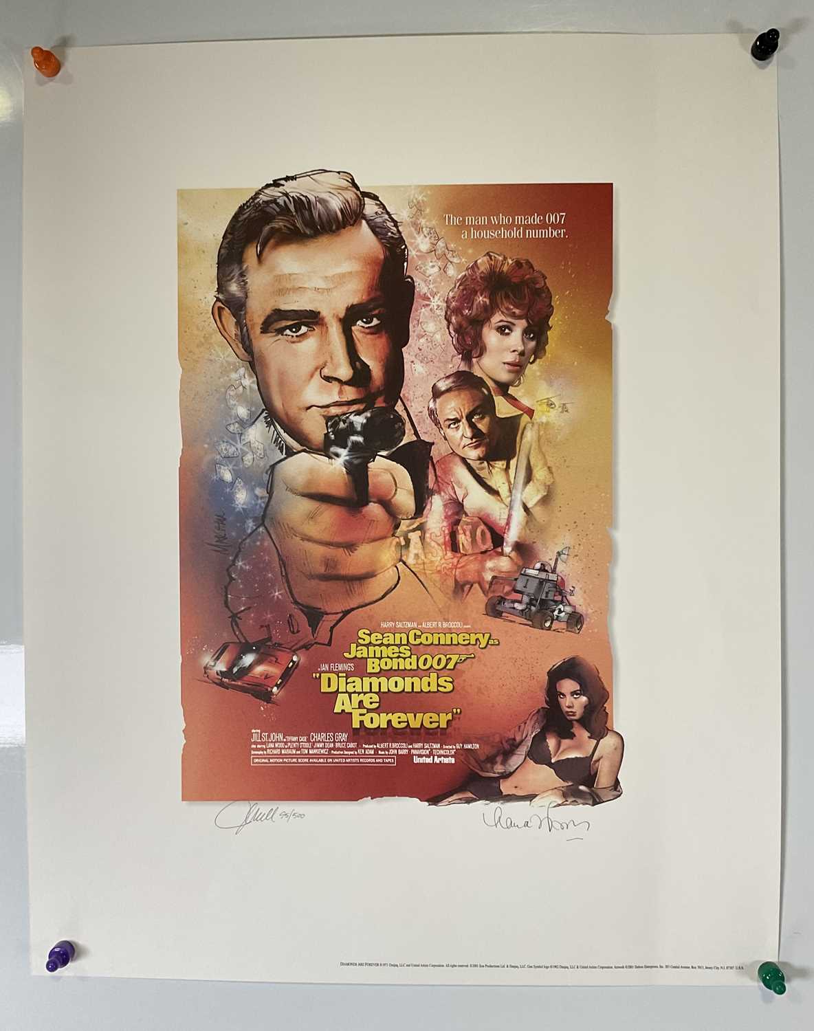 JAMES BOND - An alternative movie poster, limited edition print, for the film DIAMONDS ARE