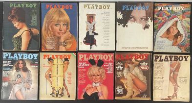 Top Shelf Collectibles - A group of vintage PLAYBOY adult men's lifestyle magazines, ranging from