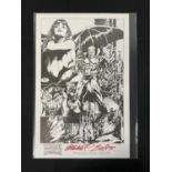 VAMPIRELLA - A limited edition print of Vampirella vs Hemorrhage signed by artist Michael Blair (