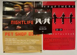 Three music album release posters comprising of DEPECHE MODE - MEMENTO MORI (2023), KRAFTWERK - 3-