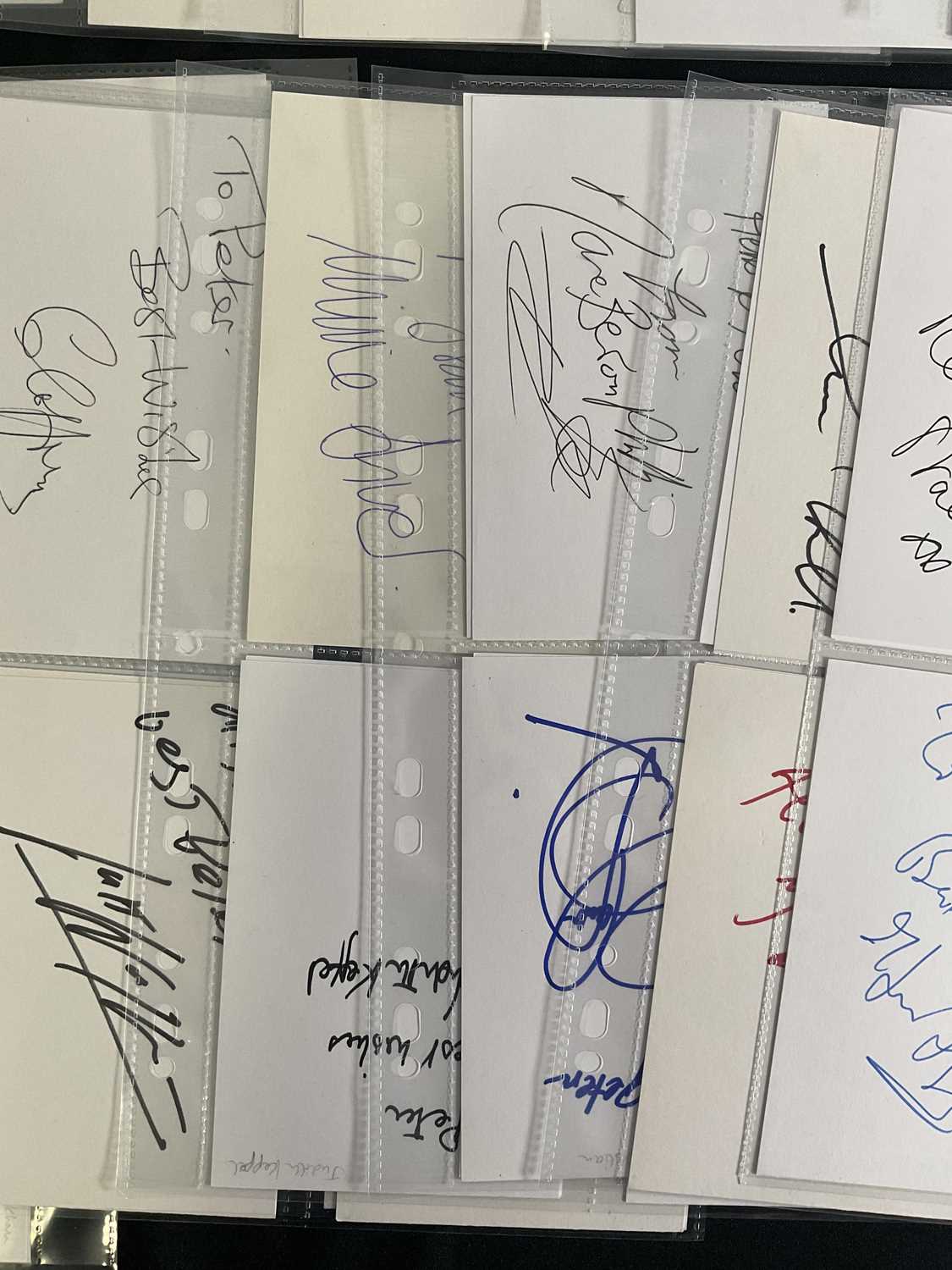 A large quantity of signed autograph cards by various, mostly British celebrities including JOHN - Image 6 of 6