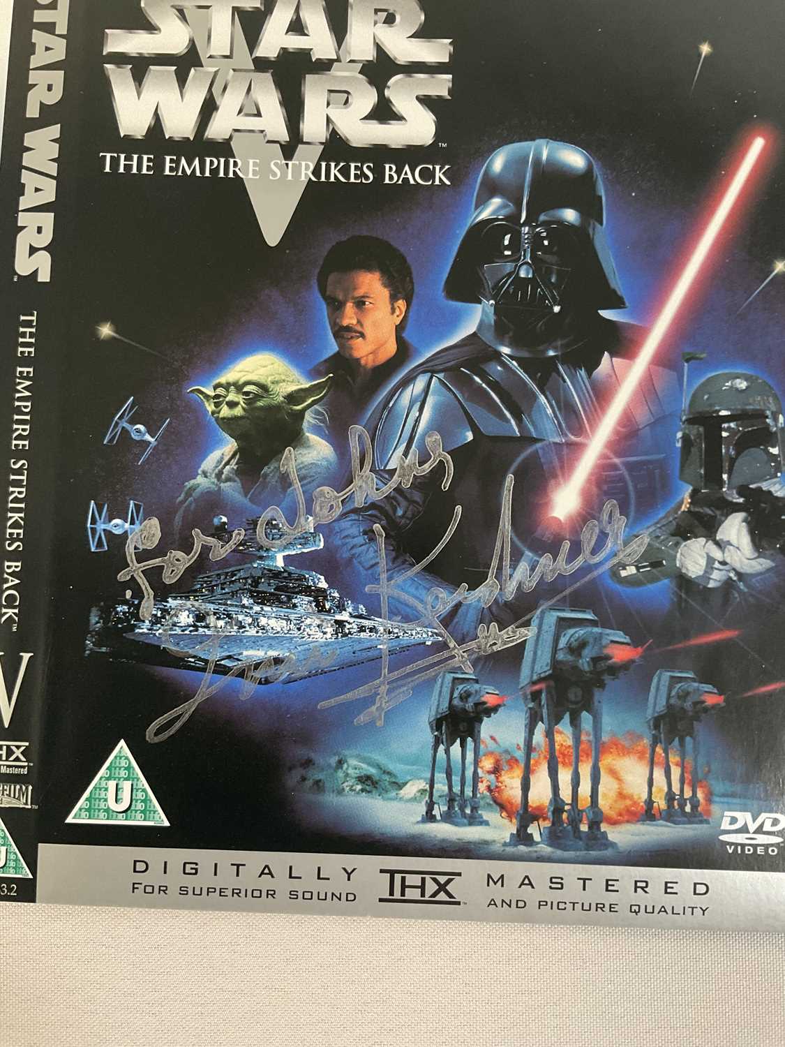 An autographed DVD sleeve for STAR WARS EPISODE V: THE EMPIRE STRIKES BACK (1980) signed by IRVIN - Image 2 of 3