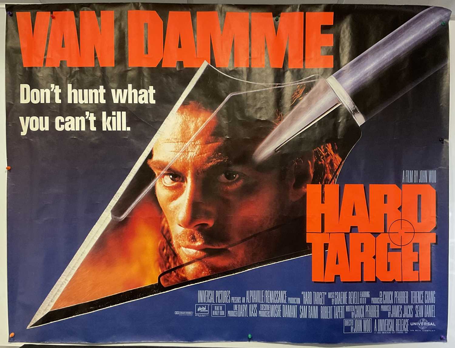 A group of large format movie posters to include HARD TARGET (1993) 60" x 46", WATERWORLD (1995) - Image 4 of 4
