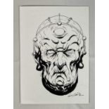 Original Comic Book artwork - Lee Sullivan concept artwork for DR WHO featuring DAVROS the long-time