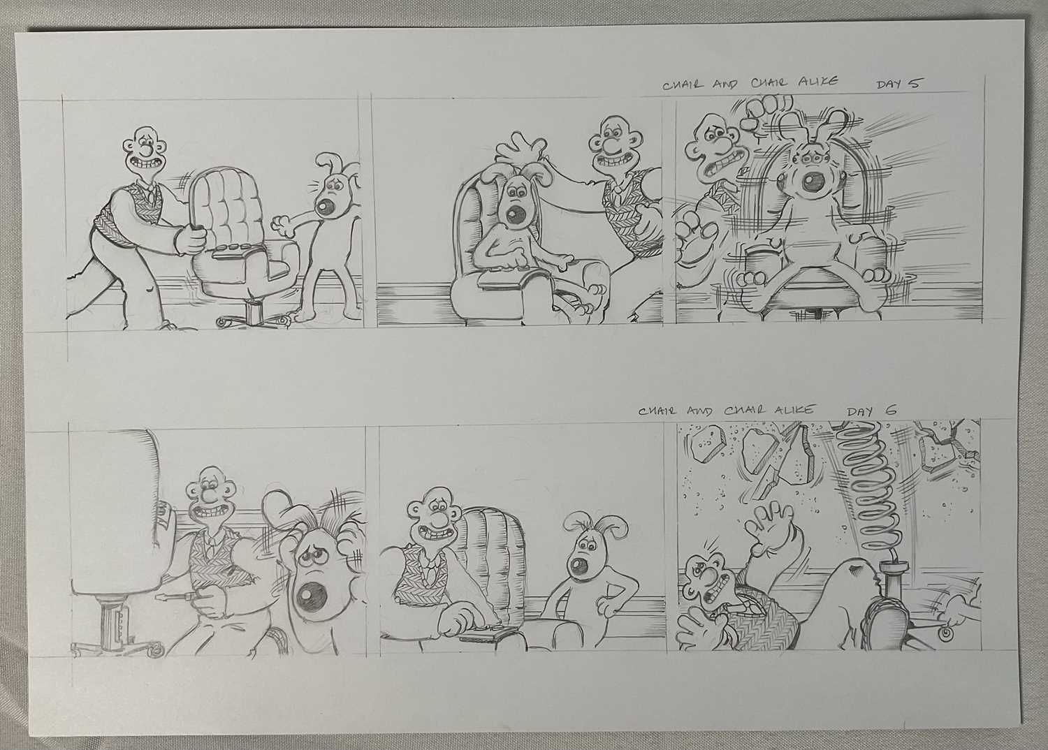 Original Comic Book artwork - 4 pages of WALLACE AND GROMIT artwork by MYCHAILO KAZYBRID, comprising - Image 5 of 5