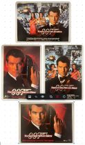 TOMORROW NEVER DIES (1997) set of 4 advance and regular UK quads and one sheets, one sheet has