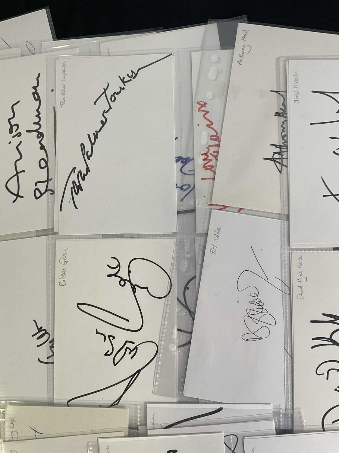 A large quantity of signed autograph cards by mostly British celebrities to include DAWN FRENCH, - Image 4 of 6