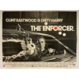 THE ENFORCER (1976) UK Quad film poster, starring Clint Eastwood, white text style artwork by Bill