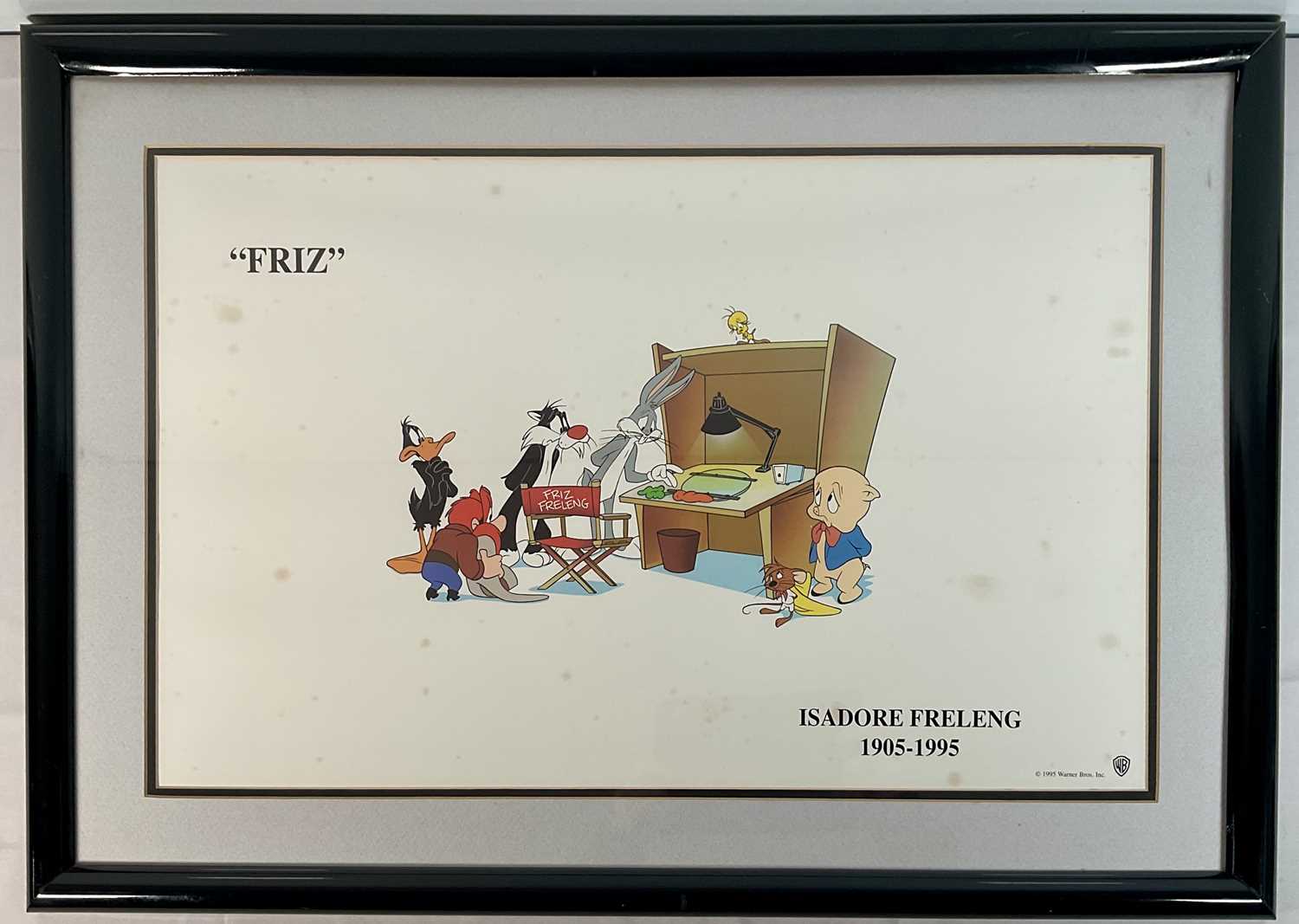 A 1995 Warner Brothers lithograph commemorating the life of legendary cartoonist Isadore 'Friz' - Image 2 of 2
