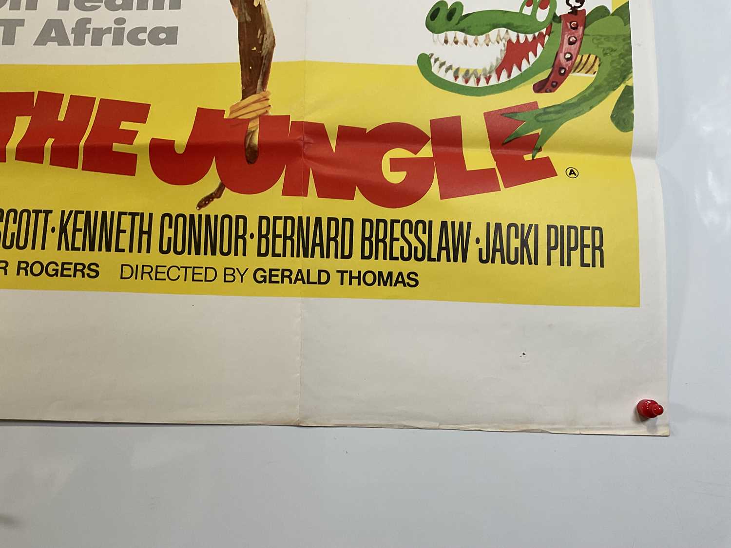 CARRY ON UP THE JUNGLE (1970) UK Quad film poster featuring Renato Fratini artwork, folded. - Image 5 of 6