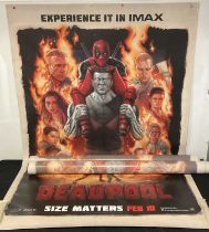 DEADPOOL (2015) A pair of bus stop IMAX teaser posters (47" x 70") for the first R rated Marvel film