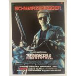 TERMINATOR 2: JUDGEMENT DAY (1991) London Underground film poster featuring Arnold Schwarzenegger on