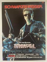 TERMINATOR 2: JUDGEMENT DAY (1991) London Underground film poster featuring Arnold Schwarzenegger on