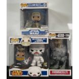 STAR WARS - A trio of Star Wars Funko Pops to include Luke Skywalker (Hoth) and Wampa set, San Diego