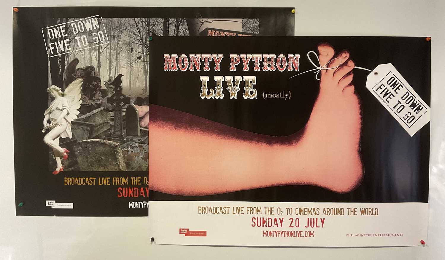 MONTY PYTHON LIVE (MOSTLY) (2014) 2 UK Quad double-sided film posters, two different styles, artwork