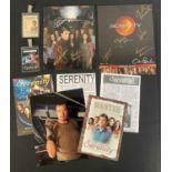 A group of SERENITY / FIREFLY autographs and promotional material including A cast photo signed by