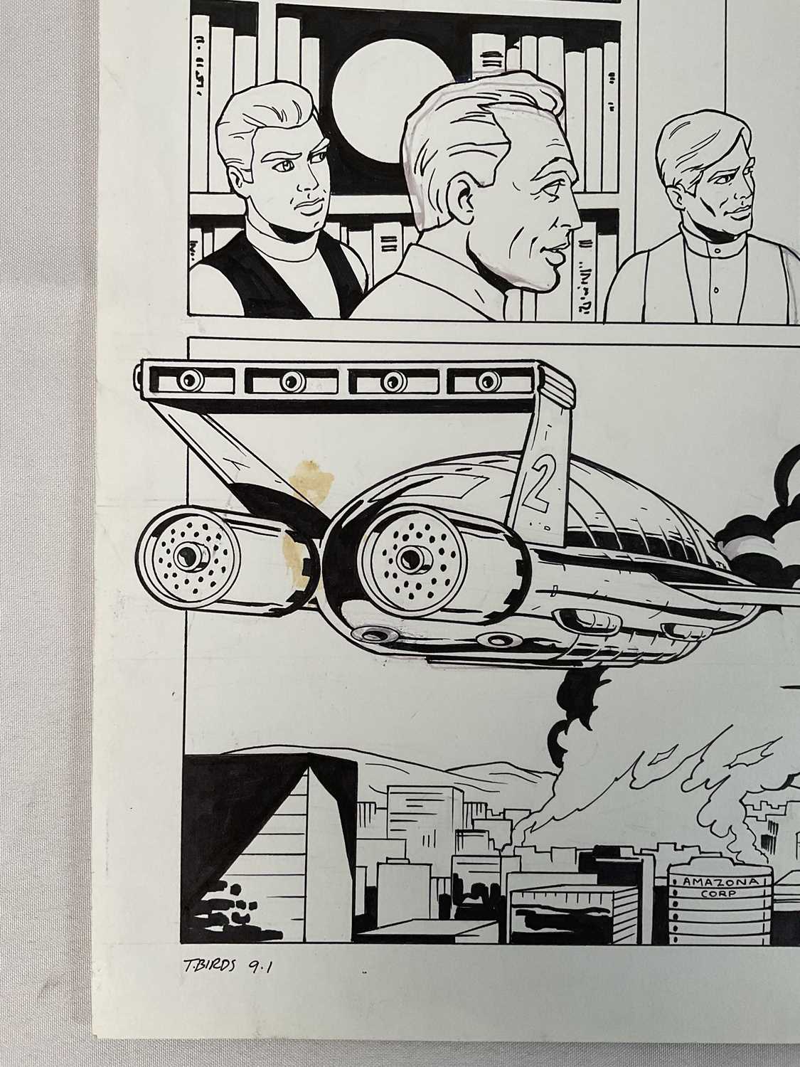 Original Comic Book artwork - Lee Sullivan artwork for an issue of Gerry Anderson's THUNDERBIRDS, c. - Image 3 of 3