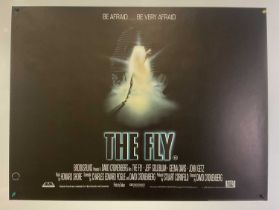 THE FLY (1986) UK Quad Film poster, sci-fi horror starring Jeff Goldbloom, artwork by Mahon,
