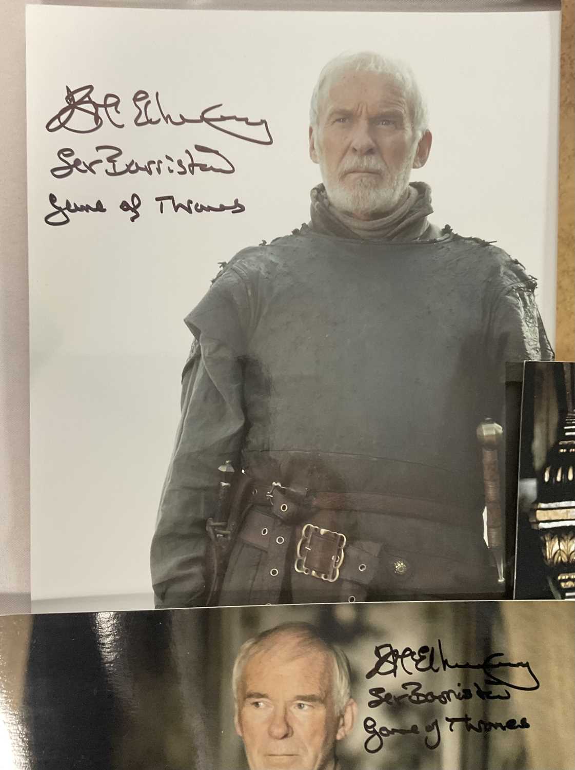 A group of ten GAME OF THRONES promotional stills signed by Ian McElhinney who played the - Image 3 of 5