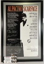 SCARFACE (1983) An autographed promotional U.S. One-Sheet for the classic Al Pacino gangster movie