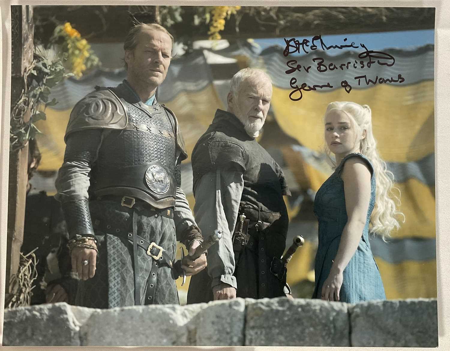 A group of ten GAME OF THRONES promotional stills signed by Ian McElhinney who played the - Image 5 of 5