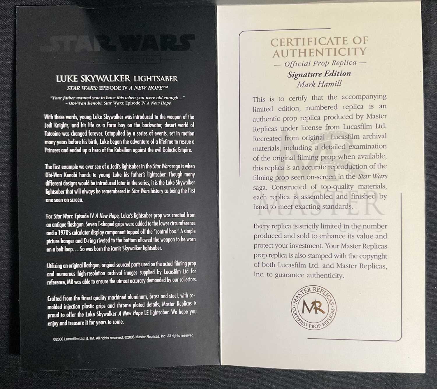 STAR WARS - A Master Replicas Luke Skywalker Signature Series Star Wars A New Hope Lightsaber, - Image 7 of 15