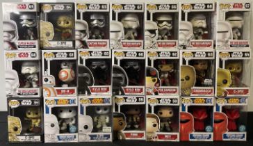 STAR WARS - A group of Star Wars Funko pops: K-3PO #55 Barnes and Noble Exclusive, blue box