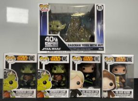 STAR WARS - A group of Star Wars Funko Pops to include Obi Wan Kenobi 10 black box, Luke