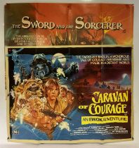 A pair of 1980's sci-fi / fantasy UK Quad film posters to include CARAVAN OF COURAGE: AN EWOK