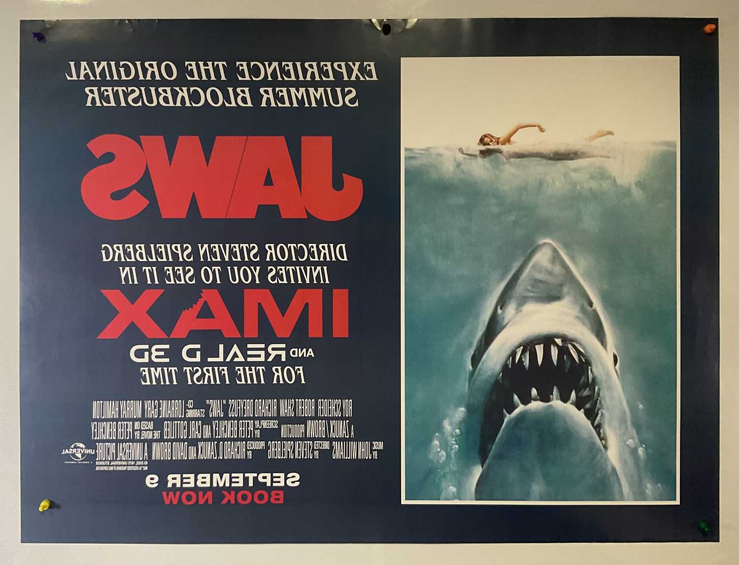 JAWS (2012) 2 UK Quad film posters and the 2022 IMAX release - classic Roger Kastel artwork, rolled - Image 5 of 5