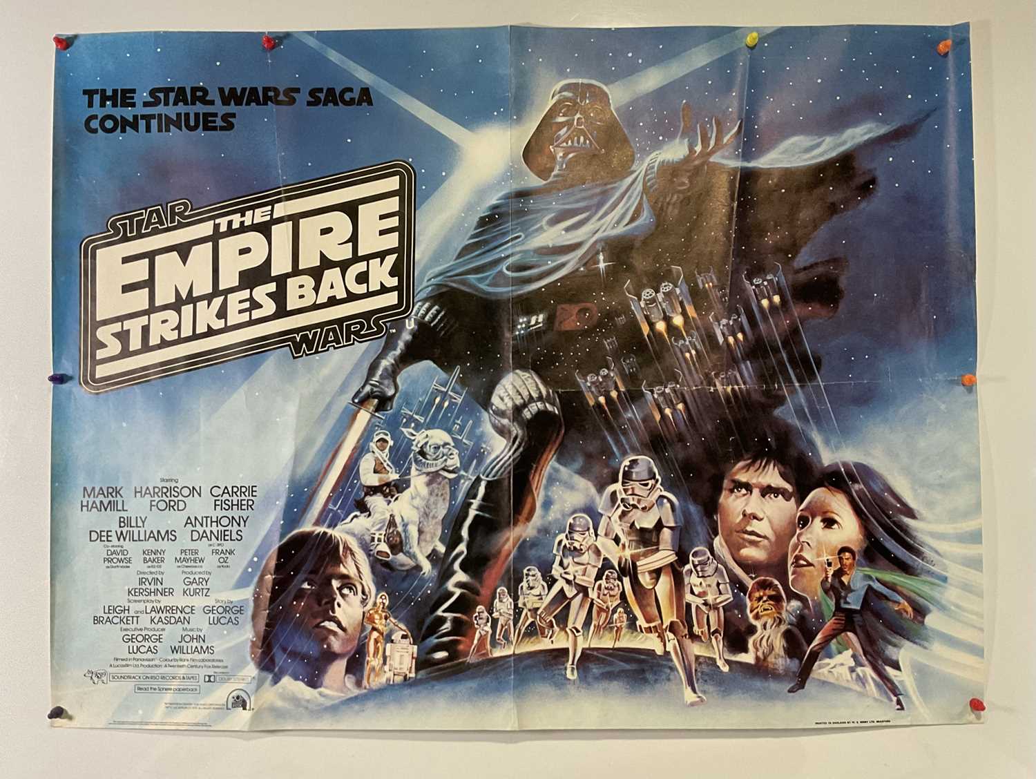 STAR WARS EPISODE IV: THE EMPIRE STRIKES BACK (1980) UK Quad film poster, Directed by Irvin