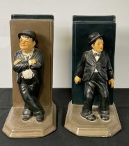 A pair of LAUREL AND HARDY bookends, approx 26cm.