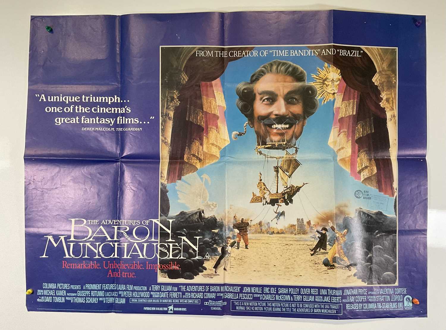 A group of UK Quad Comedy film posters comprising of THE ADVENTURES OF BARON MUNCHAUSEN (1988), - Image 10 of 10