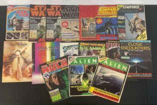 A group of sci-fi poster magazines, campaign books, etc.. to include STAR WARS, ALIEN, SUPERMAN,